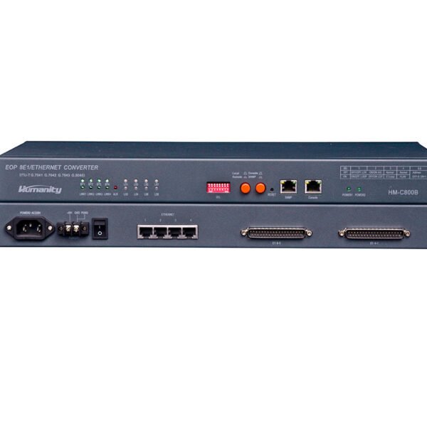 HM-C800B 8E1 to Ethernet Converter