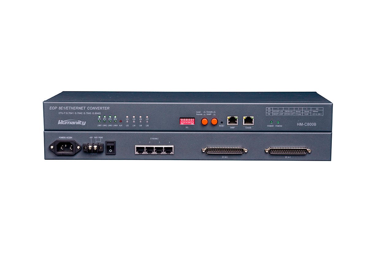Ethernet-over-8E1 HM-C800B 8E1 to Ethernet Converter - Image 1